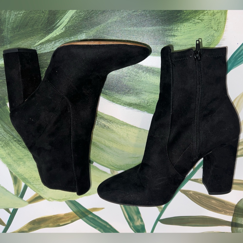 Black Suede Booties